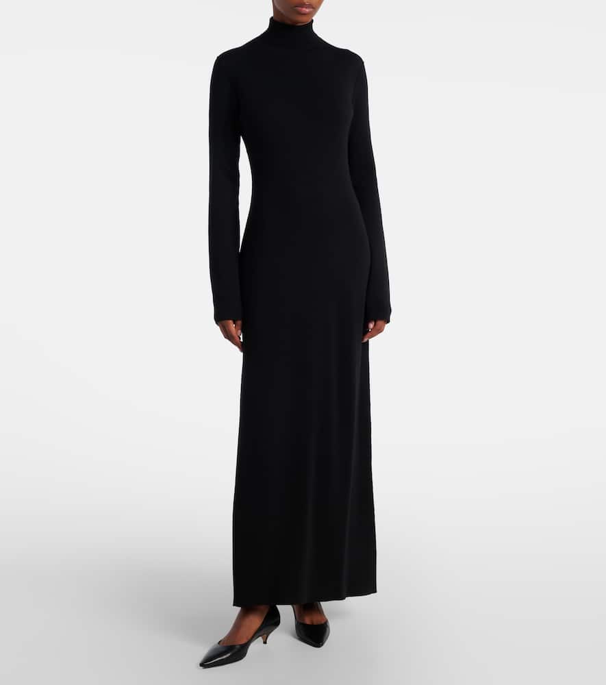 Leoline turtleneck virgin wool maxi dress