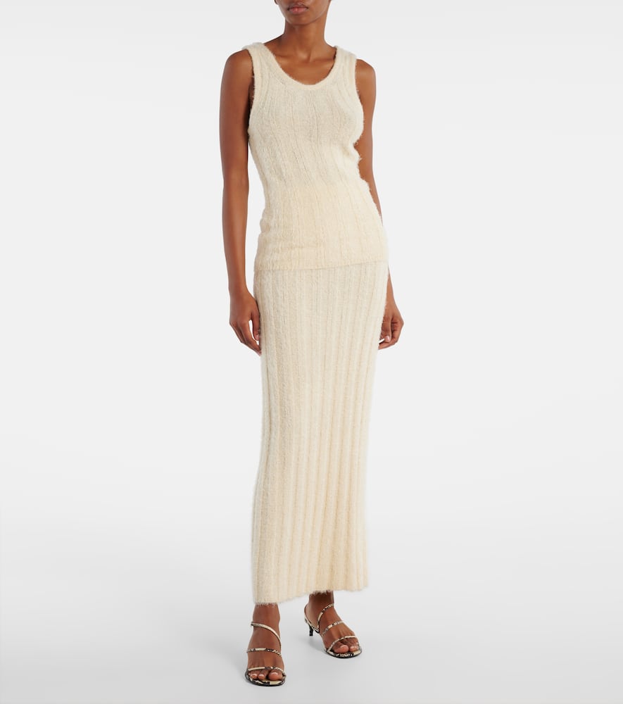 Khaite Claire silk and cashmere maxi skirt