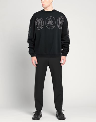 Man Sweatshirt Charcoal Size L Cotton