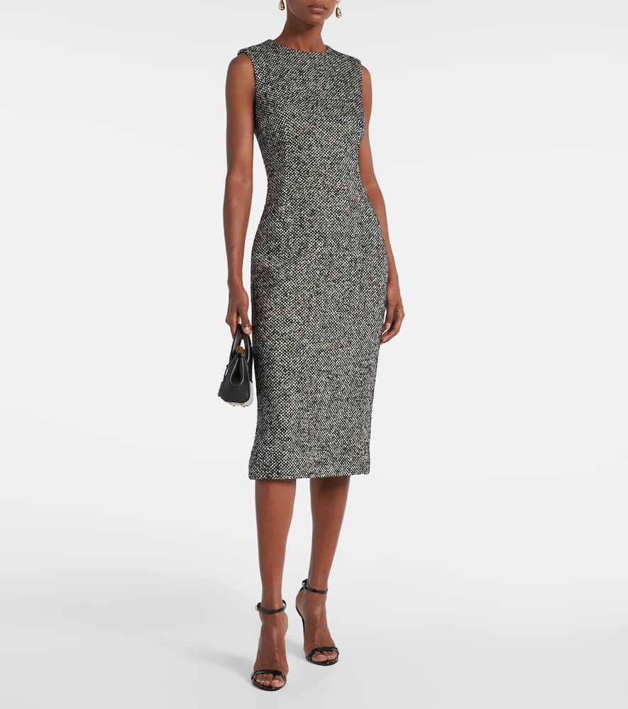Checked midi dress