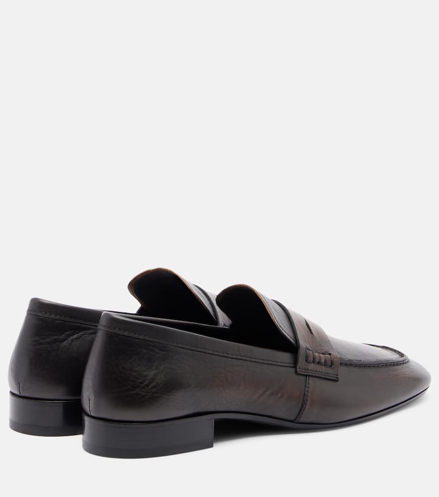 Leather penny loafers