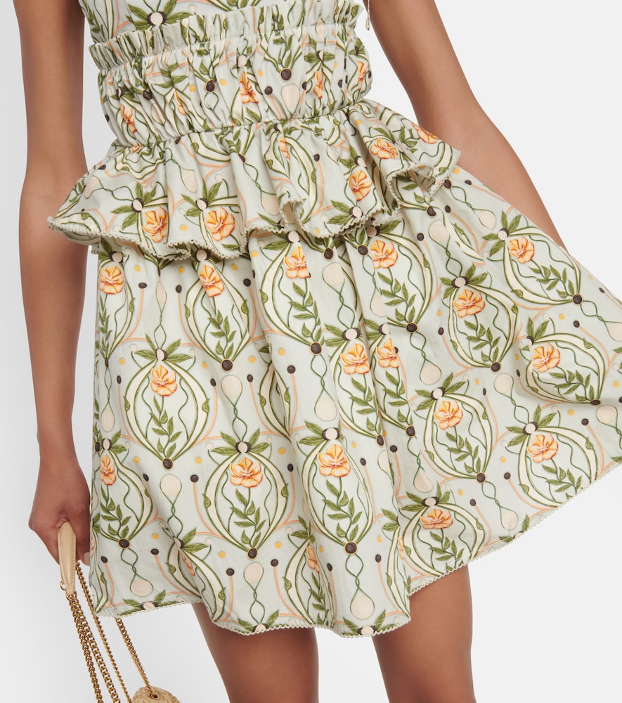 Salvador Lunar printed poplin minidress