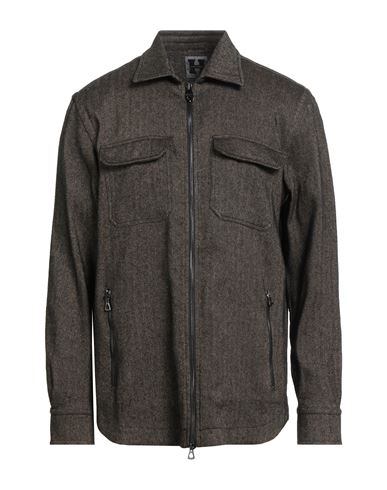 Man Shirt Beige Size L Wool, Nylon