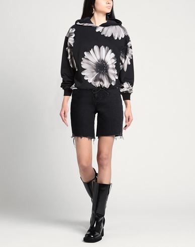 Woman Sweatshirt Black Size M Cotton