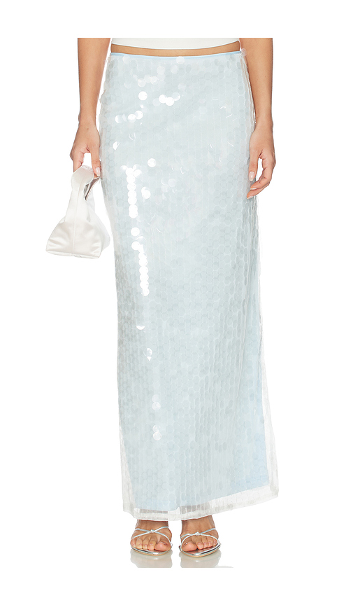 Superdown Bryony Maxi Skirt in Blue. XXS. Also in L, M