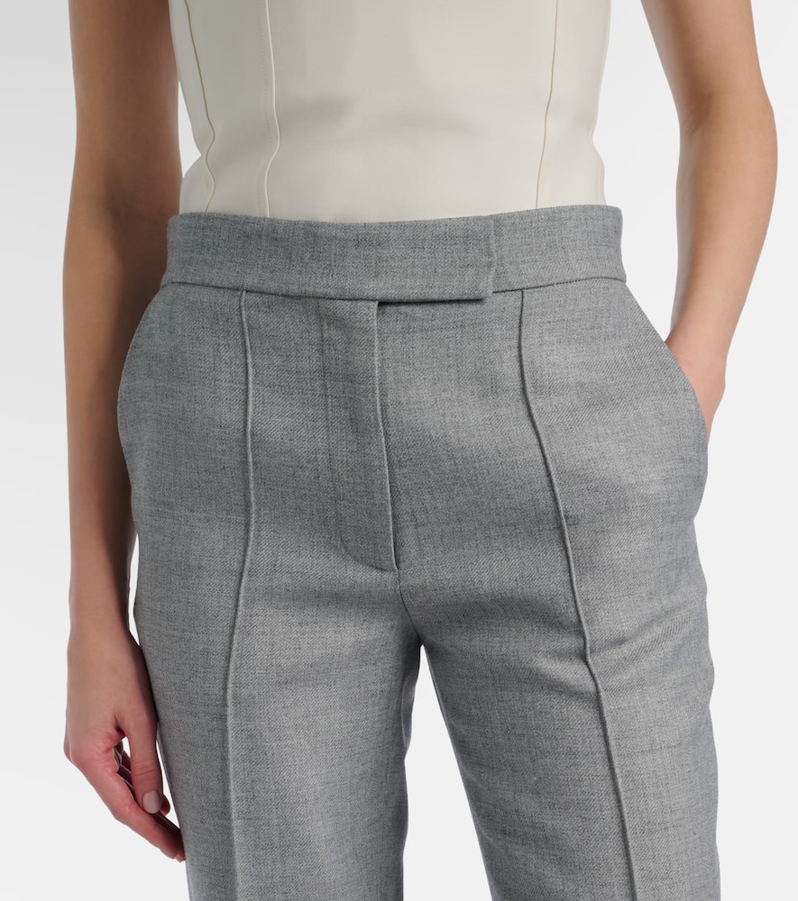 Mid-rise straight pants