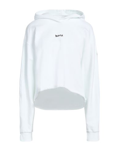 Woman Sweatshirt White Size L Cotton