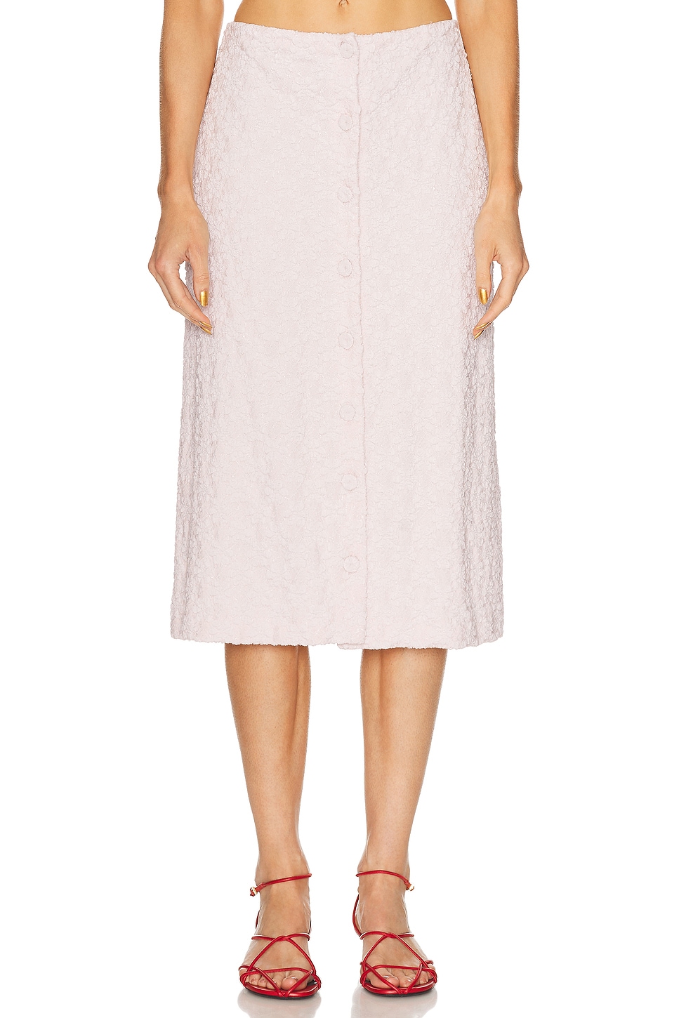 Jil Sander 3D Flower Skirt in Morganite - Ivory.  40 also in 34