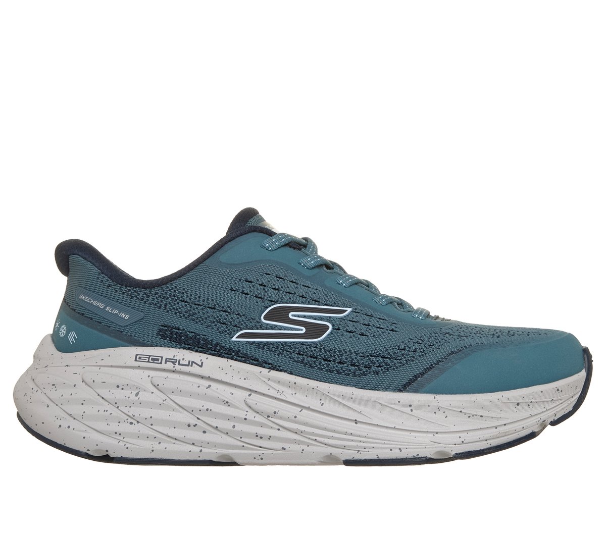 Skechers Women's Slip-ins Waterproof: Max Cushioning Elite 3 - Aqua Edge Sneaker in Charcoal, 6 | Textile/Synthetic, Vegan