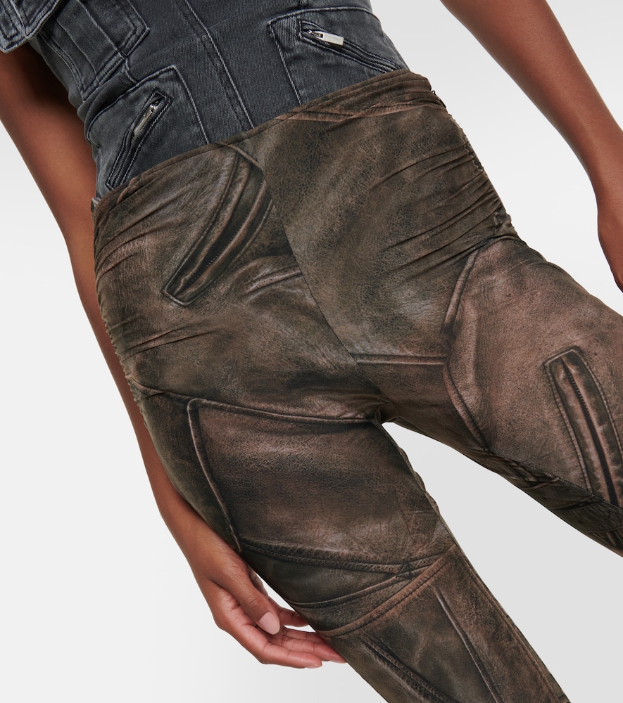 Printed low-rise skinny pants