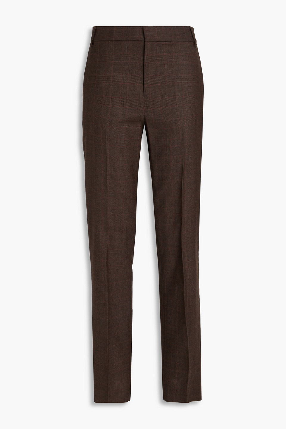 Prince of Wales checked wool slim-leg pants