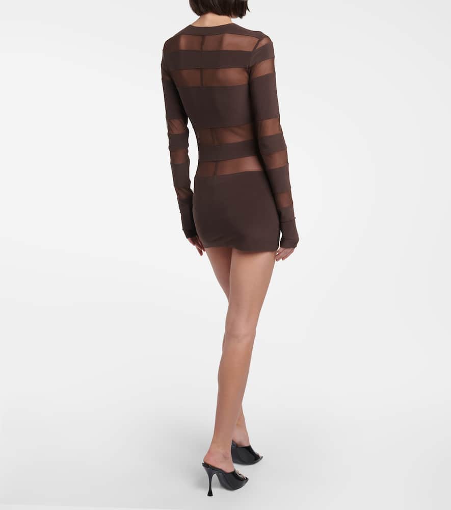 Norma Kamali Spliced Pickleball jersey minidress