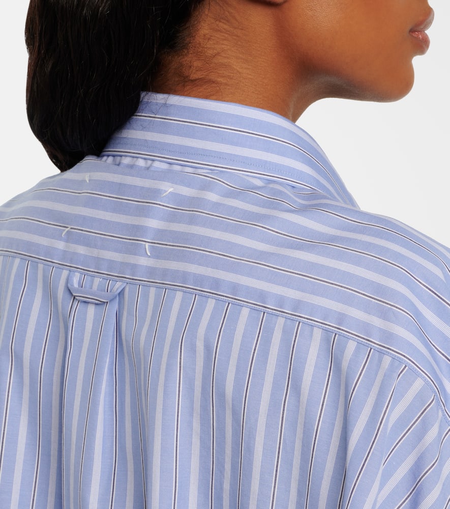 Striped cotton poplin jumpsuit