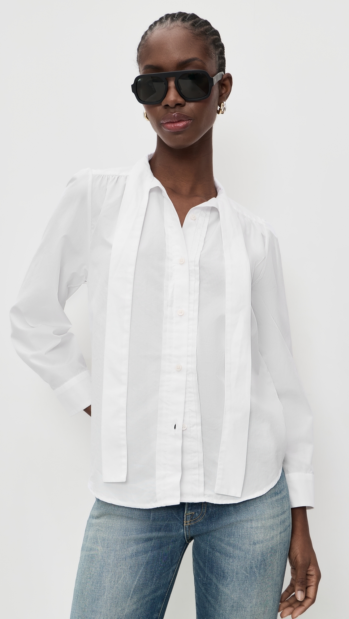 Neck Tie Shirt White