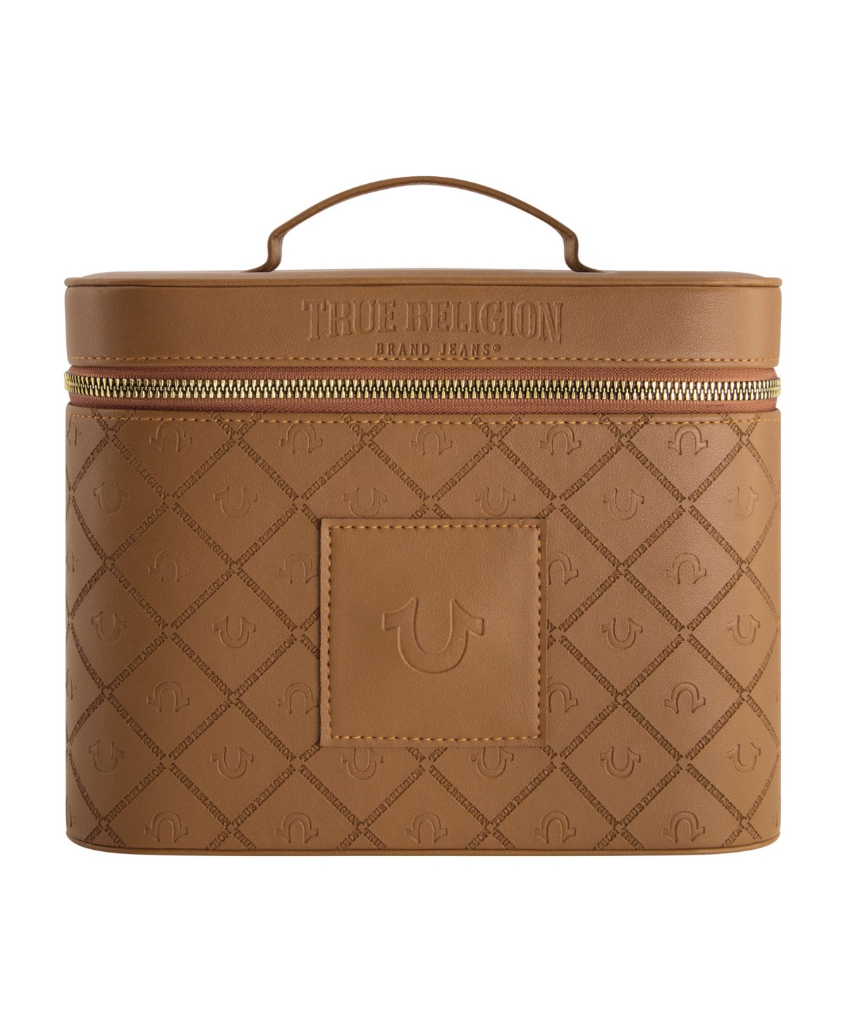 Large Cosmetic case with mirror - Brown