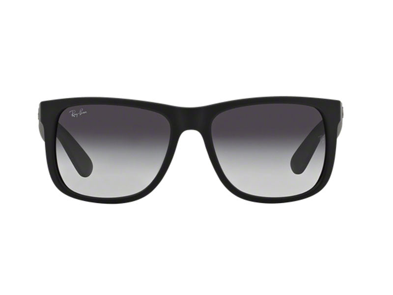 Ray - Ban Man Ray - Ban RB4165 JUSTIN 601/8G Sunglasses Injected Black Grey Squared Normal Shaded