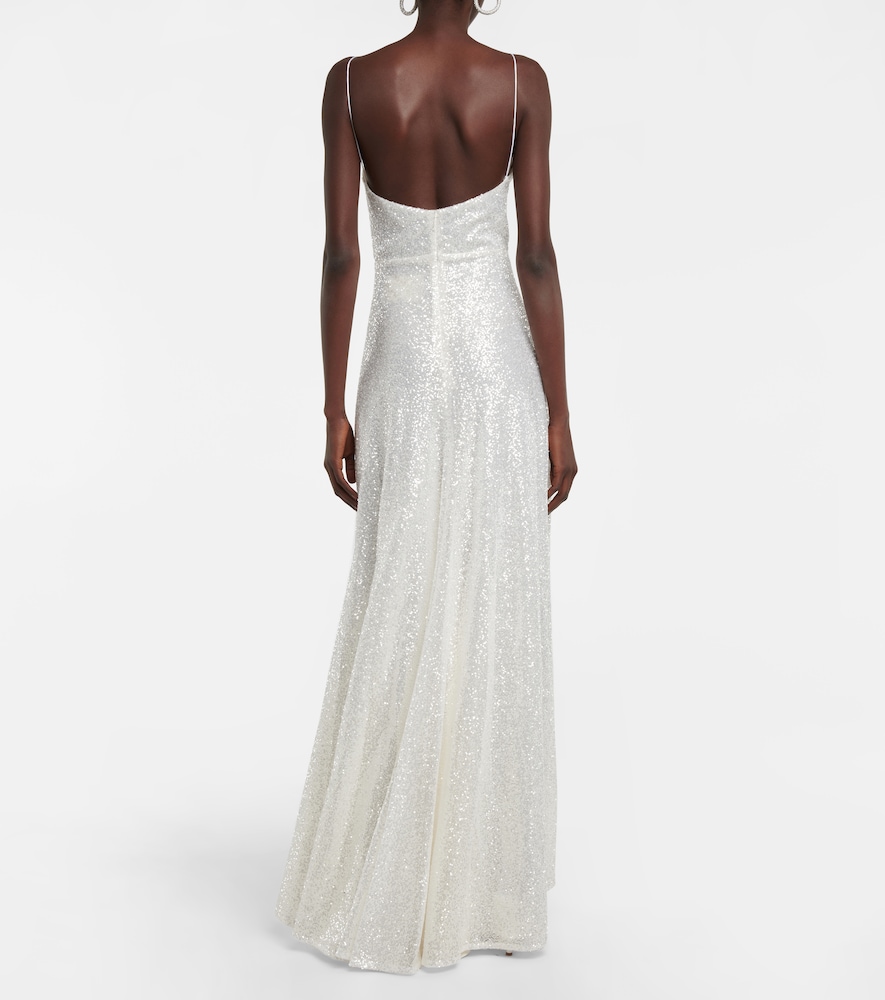 Kristina sequined tulle gown