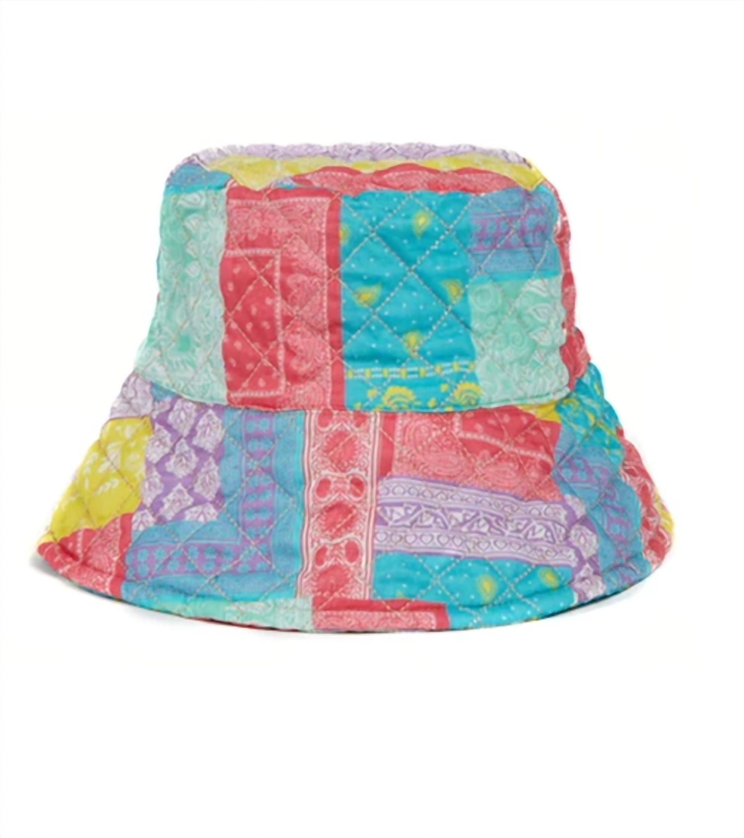 Women's Quilted Patterned Bucket Hat In Patterened
