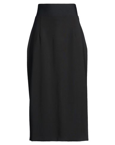 Woman Midi skirt Black Size 6 Virgin Wool