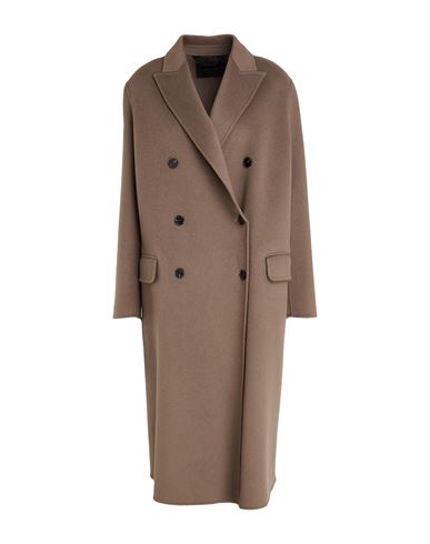 Paltò Fabbrica Woman Coat Khaki Size 6 Wool, Polyester, Viscose