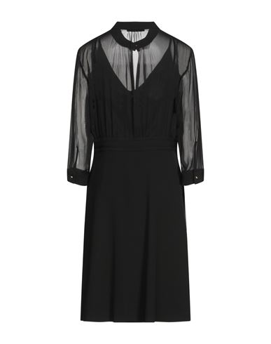 Seventy Venezia Woman Midi dress Black Size 6 Polyester, Elastane