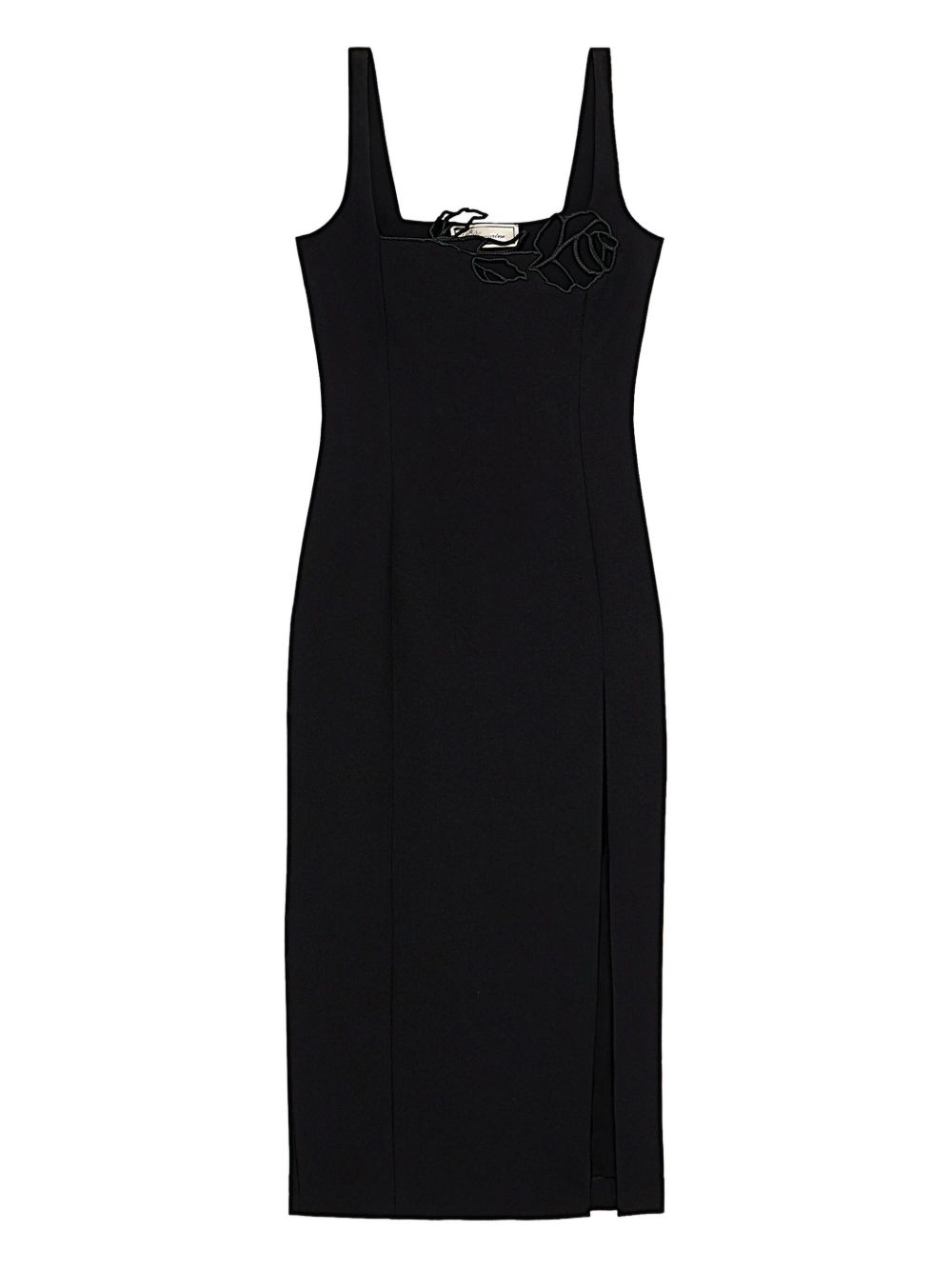 Cut-out-detail midi dress - White