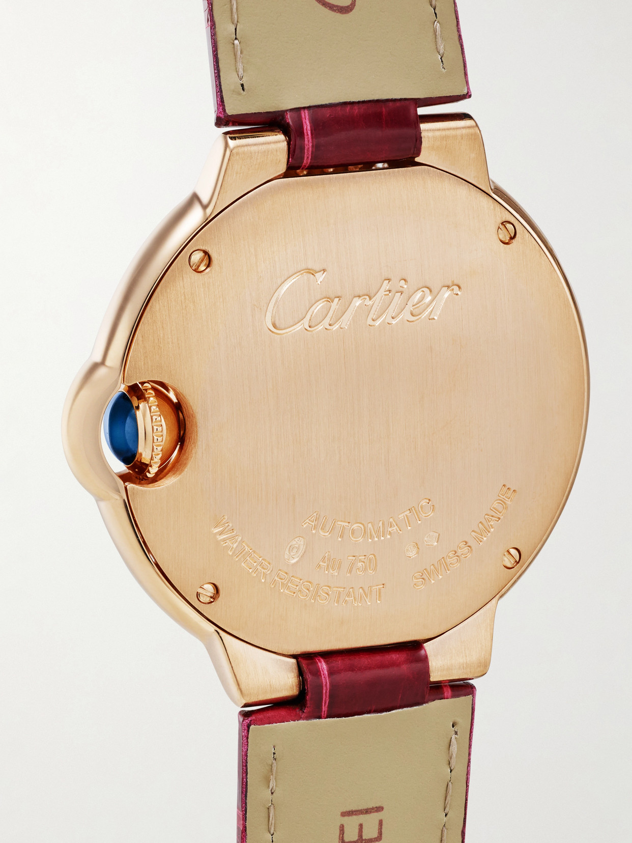 Ballon Bleu De Automatic 33mm 18-karat Rose Gold, Alligator And Diamond Watch - One size