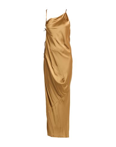 Woman Maxi dress Mustard Size 6 Acetate, Viscose