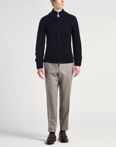 Man Cardigan Navy Size S Merino Wool, Polyamide
