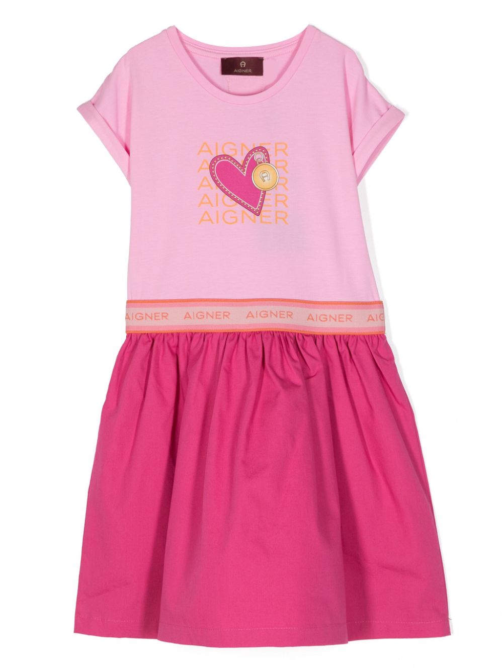Graphic-print cotton-blend dress - Pink