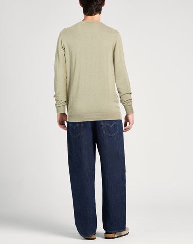 Man Sweater Sage green Size M Cotton