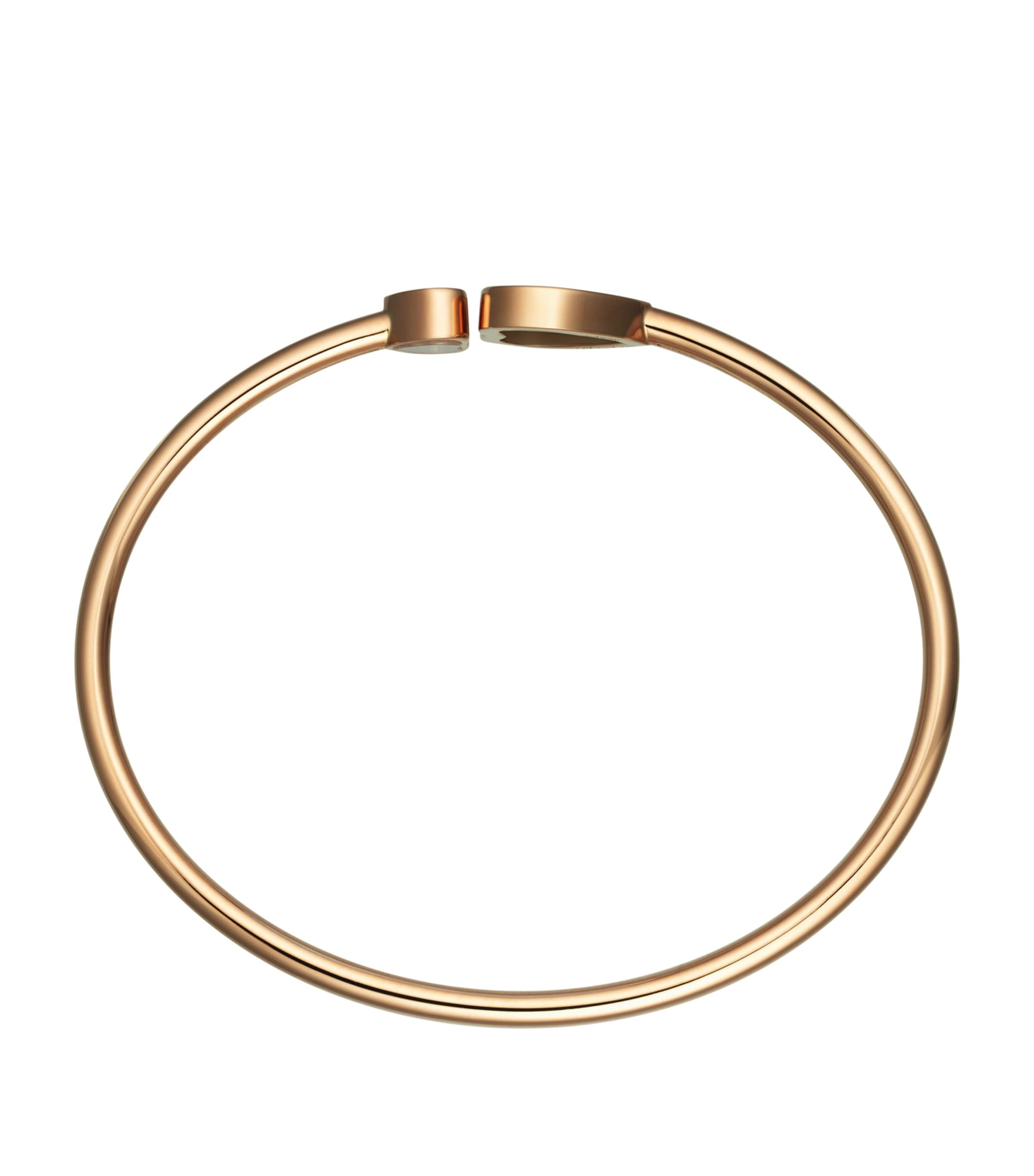Rose Gold and Diamond Happy Hearts Bangle