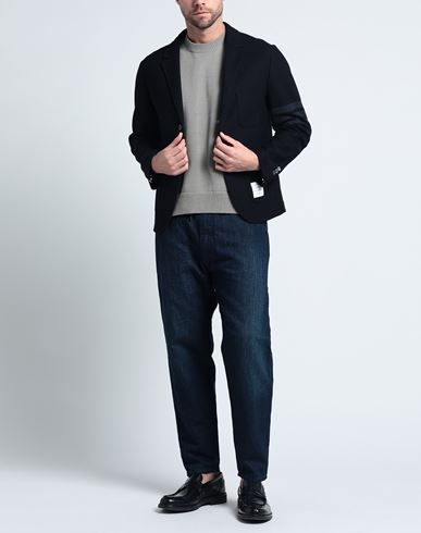 Man Blazer Midnight blue Size 2 Cotton