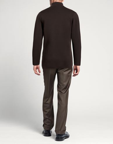Man Cardigan Dark brown Size 36 Merino Wool