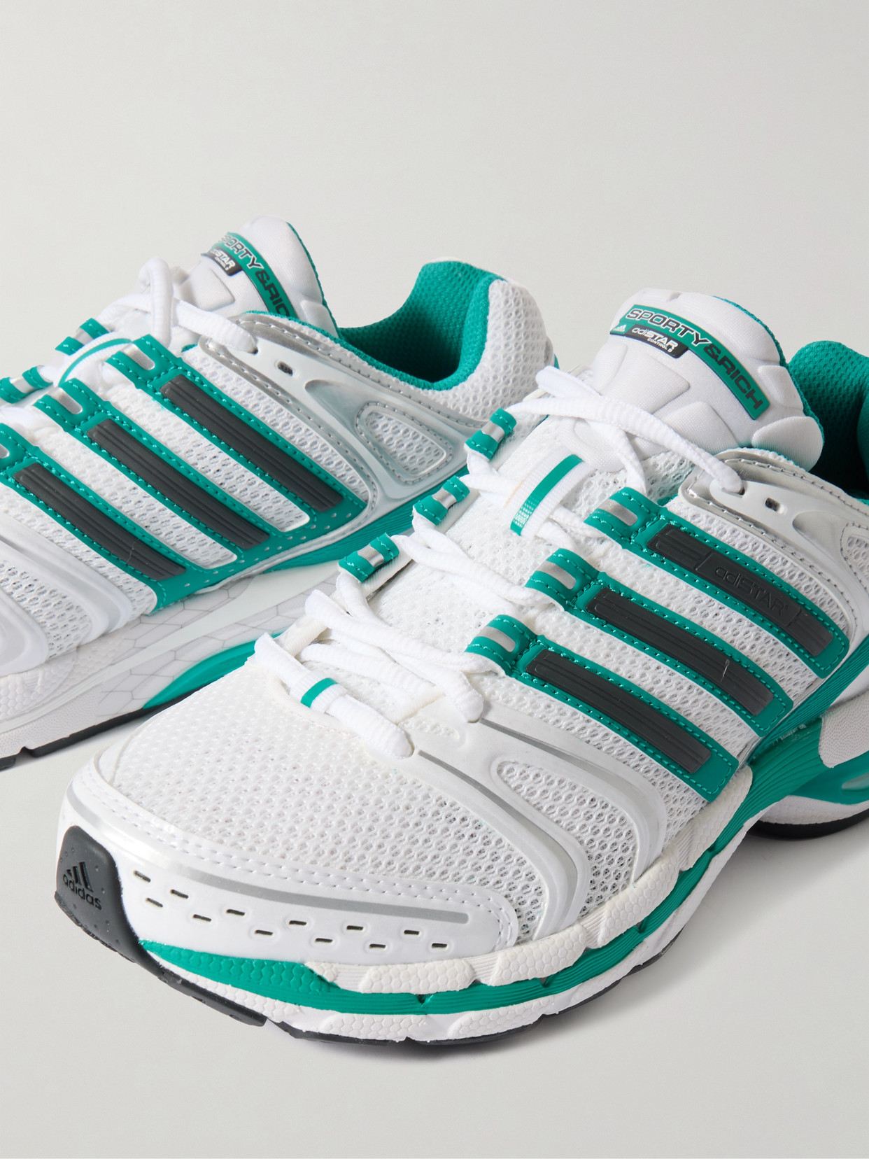 + Sporty & Rich Adistar Control 5 Rubber-trimmed Mesh Sneakers - Off-white