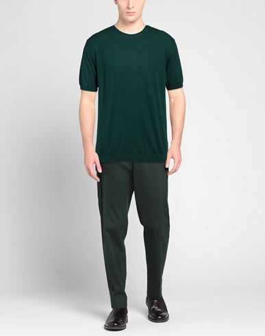 Man Sweater Green Size 36 Cotton