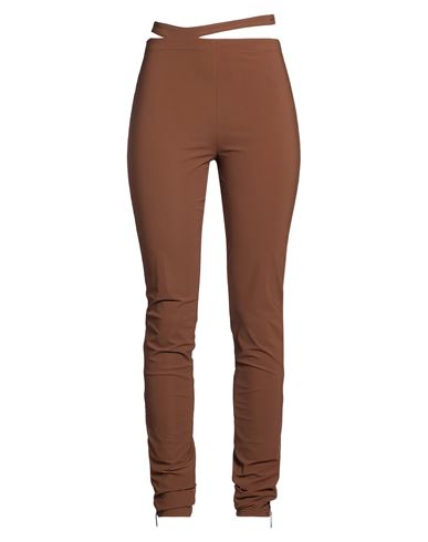 Woman Pants Brown Size M Nylon, Elastane
