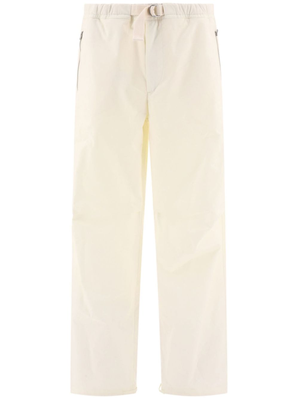 Belted straight-leg trousers - White
