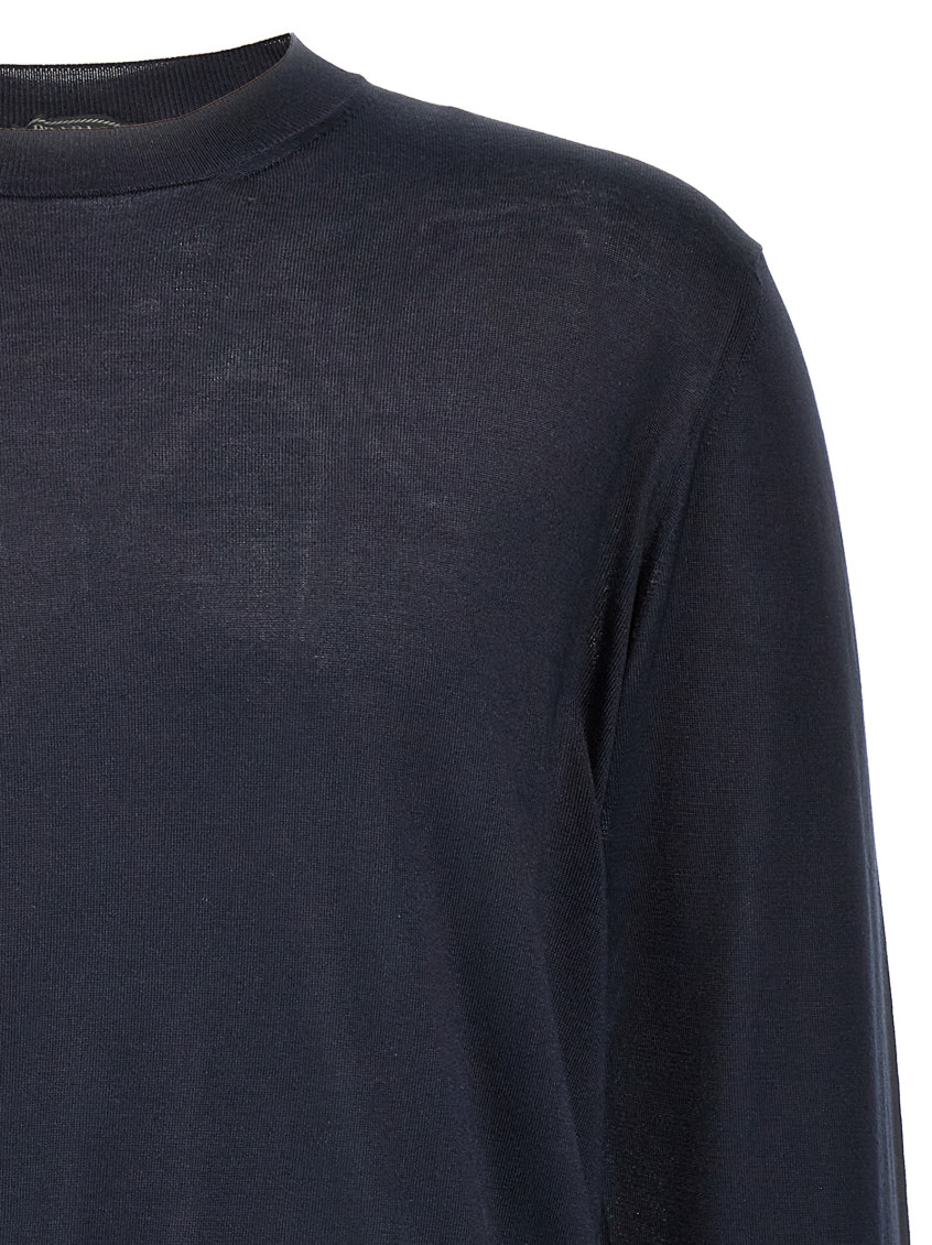 Blue Silk Sweater