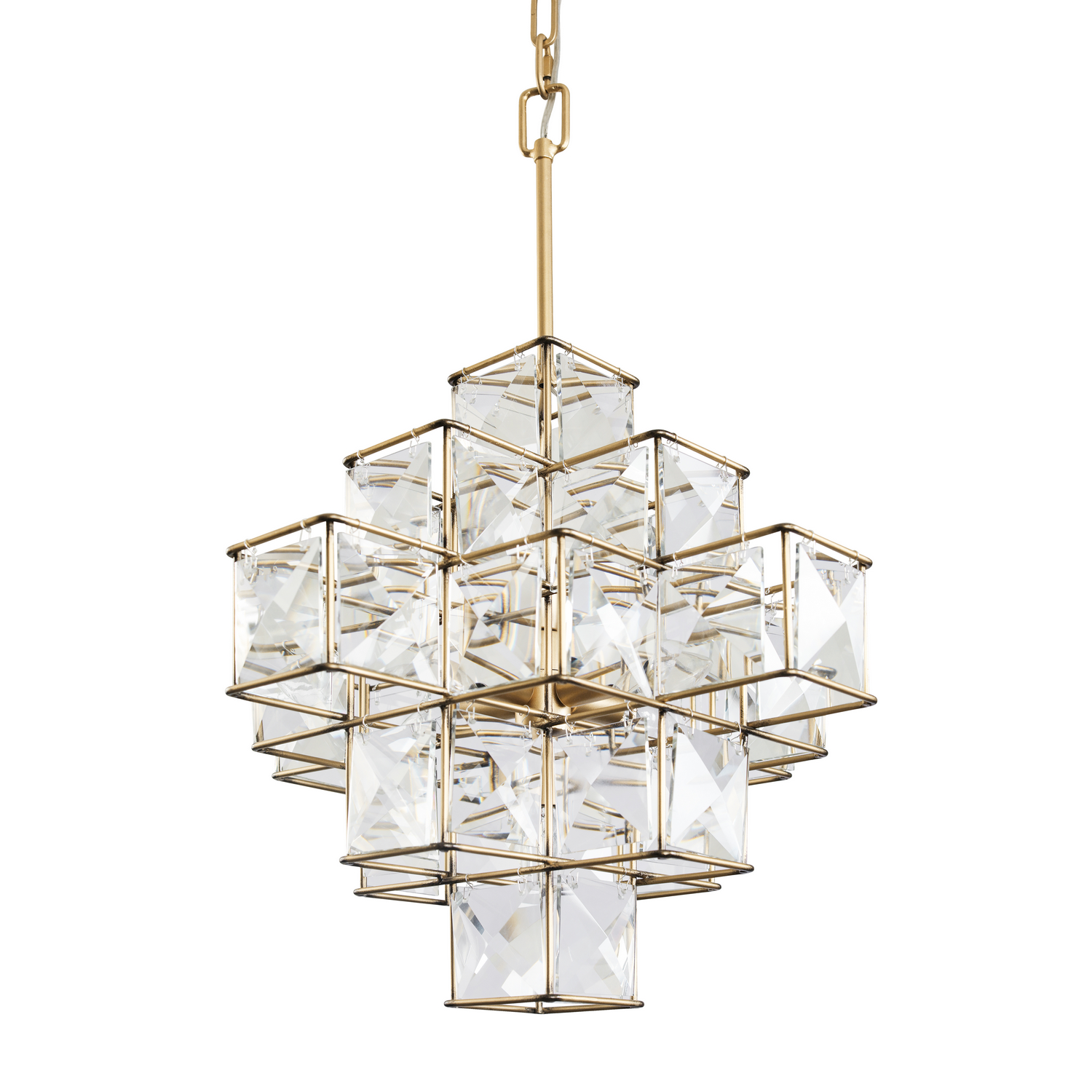Calypso Gold Six Light Pendant from the Cubic Collection