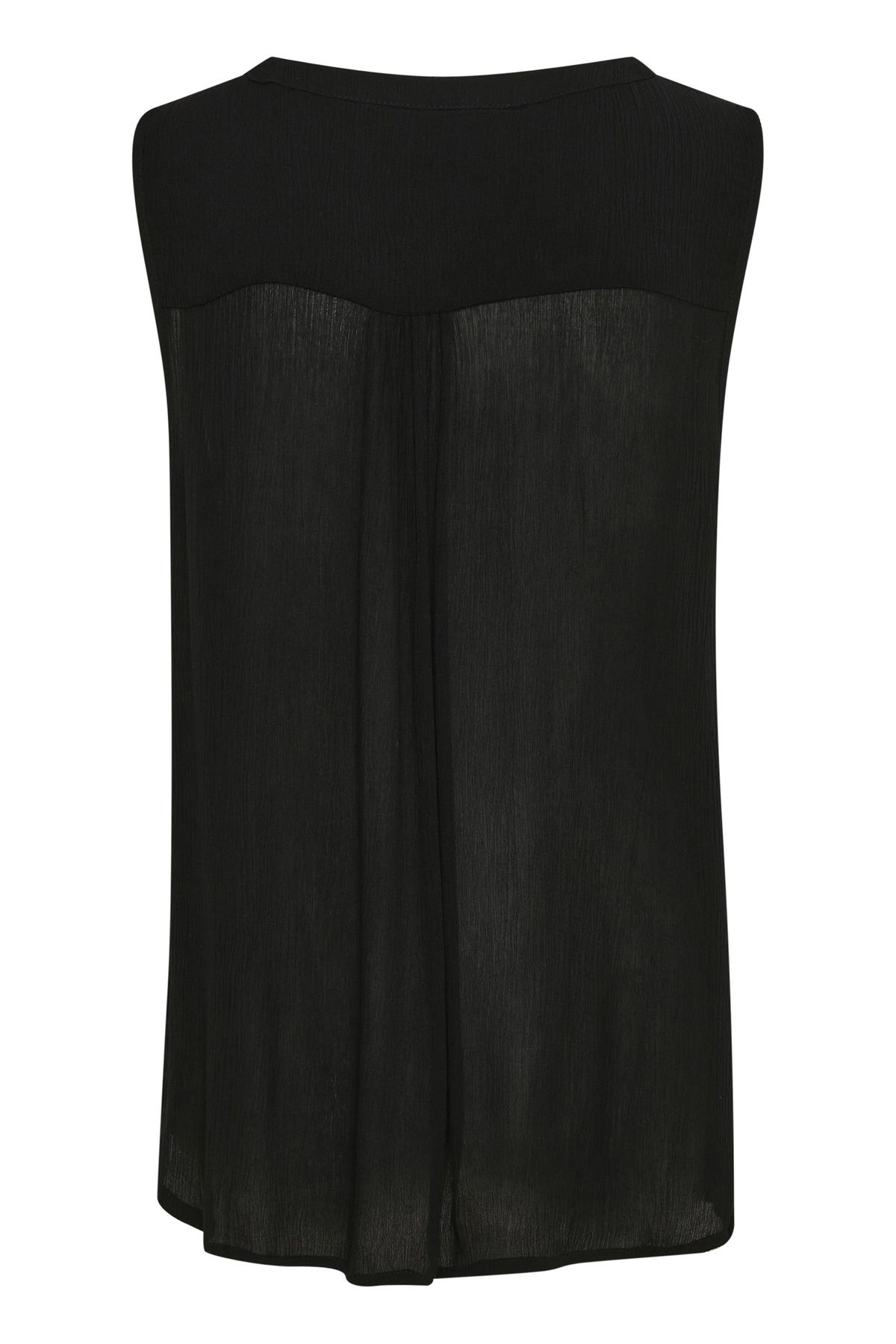 Kaffe Amber Sleeveless V-Neck Top In Black