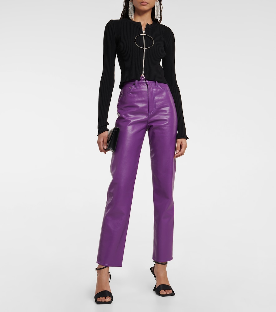 Agolde 90s Pinch high-rise faux leather pants