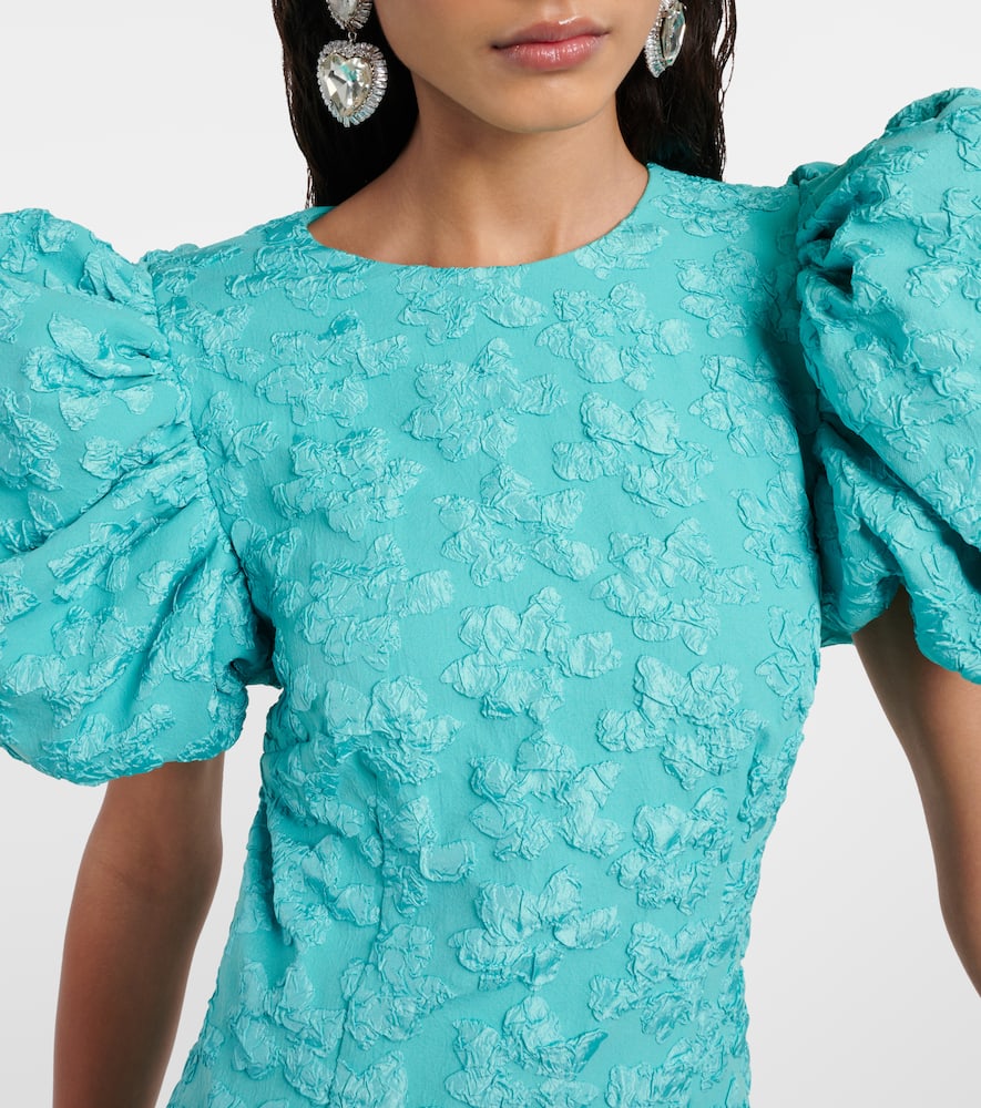 Rotate Jacquard midi dress