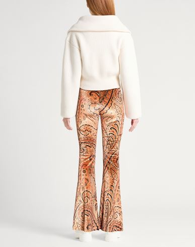 Woman Pants Orange Size 4 Polyester, Elastane
