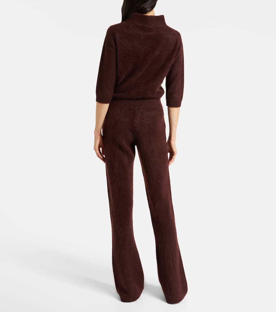 Fluffy Statement wool and cashmere-blend flared pants