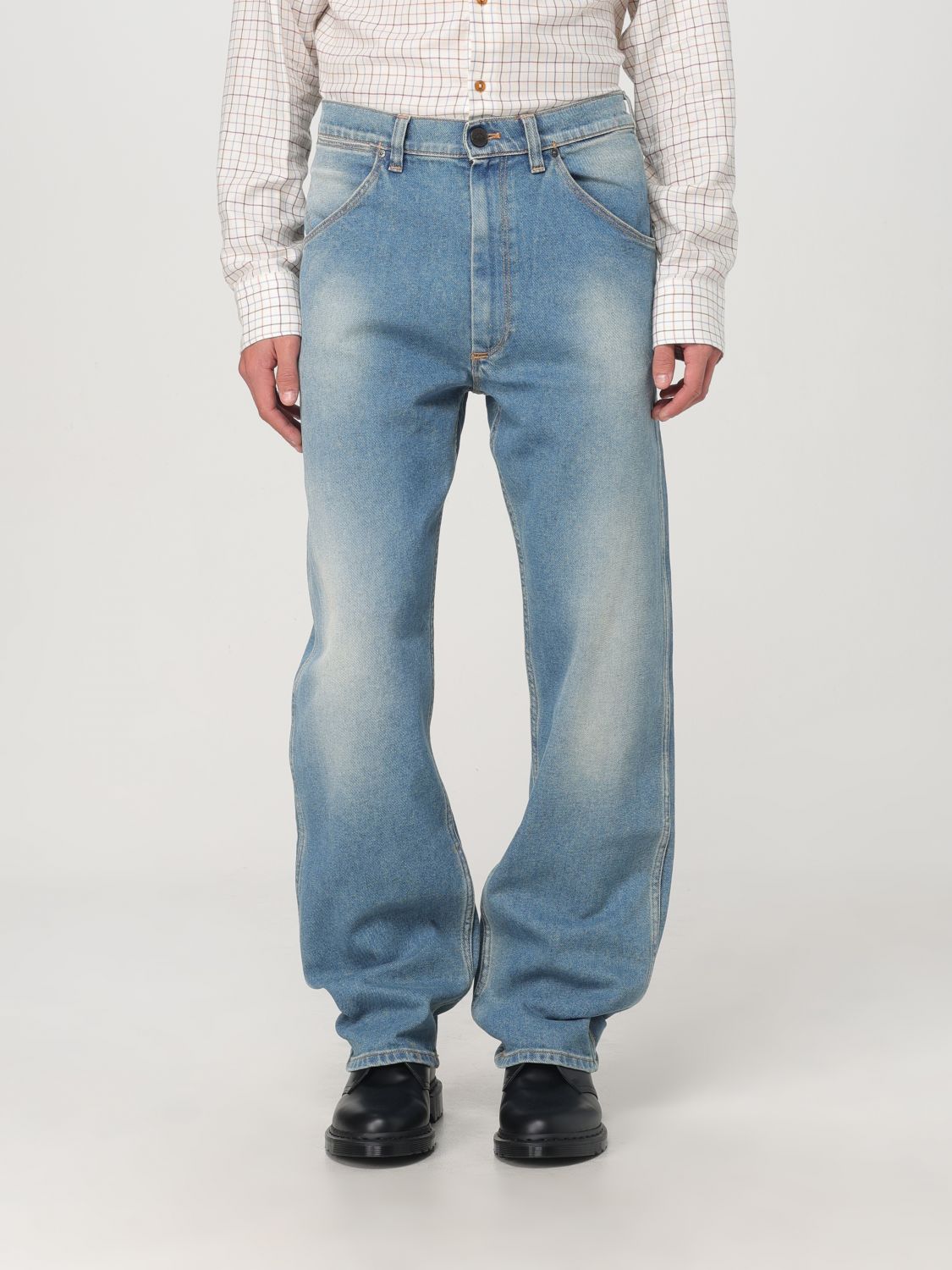Cotton straight jeans - Blue