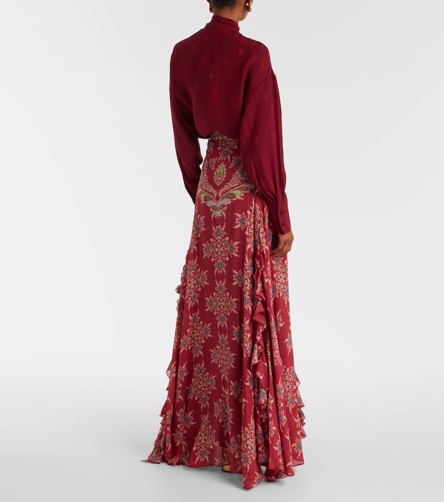 Printed maxi skirt