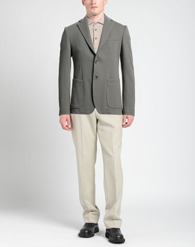 Man Blazer Khaki Size 40 Cotton, Polyester, Elastane
