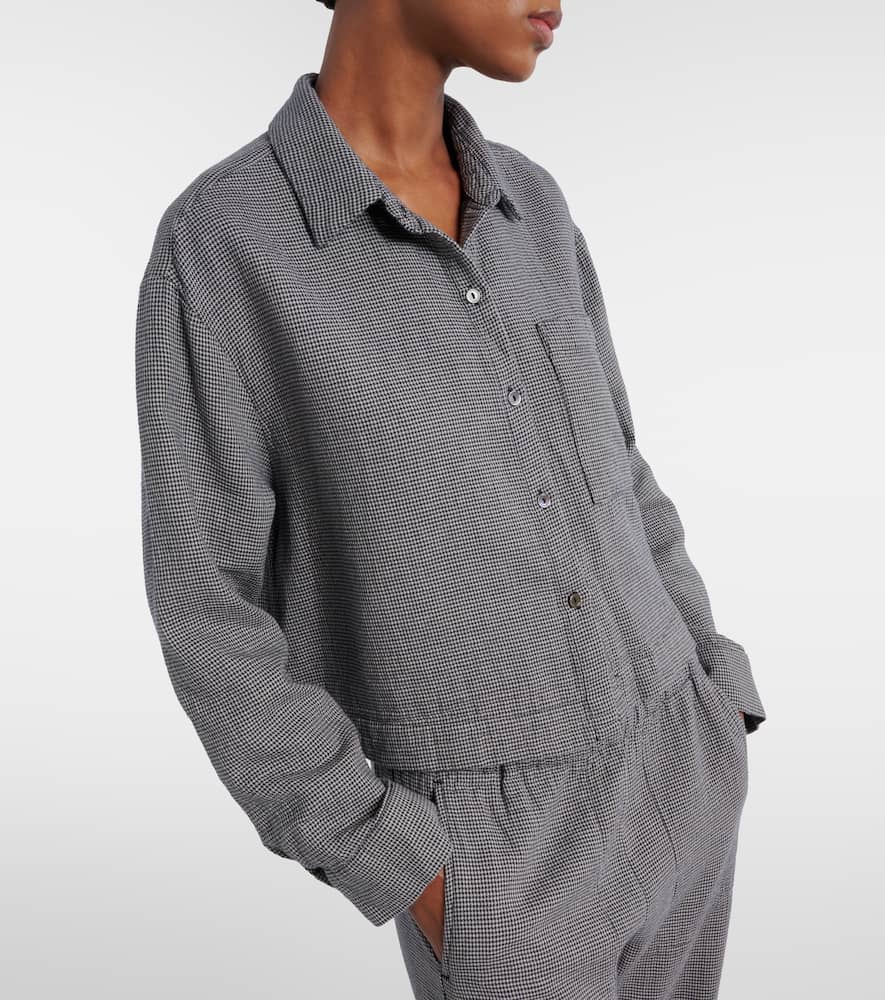 Adeline houndstooth cotton shirt