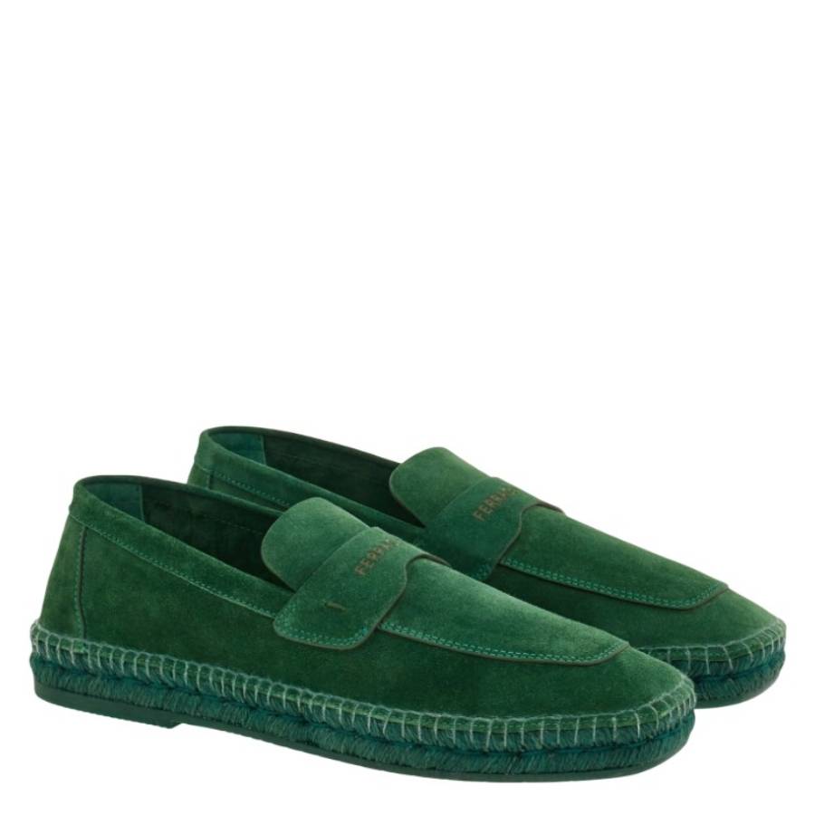 Dark Brilliant Green Espadrilles Loafers